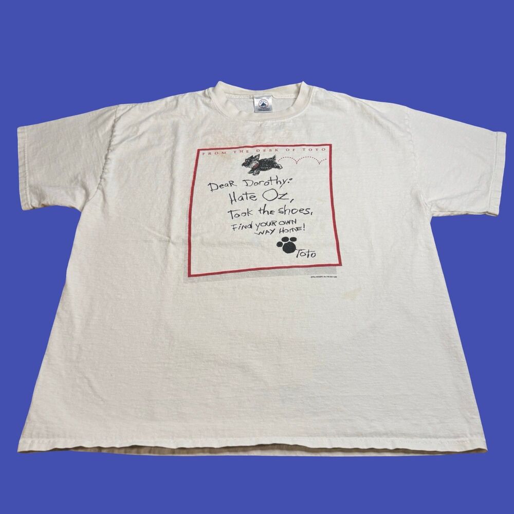 Dear Dorothy Hate Oz Toto Mens L T Shirt Funny Wizard Of Oz Promo Distressed